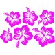 planche stickers fleur hawaienne