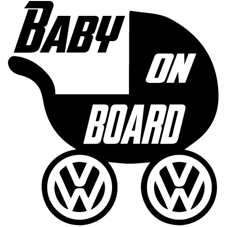 stickers baby on board vw