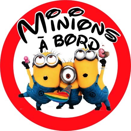 Stickers Minions A Bord