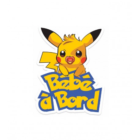 bébé à bord pikachu
